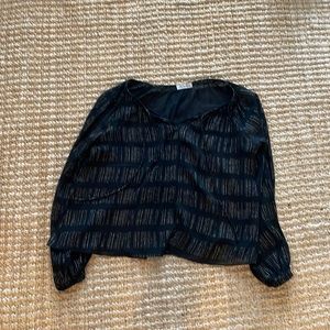 Love Shack Fancy Black Blouse